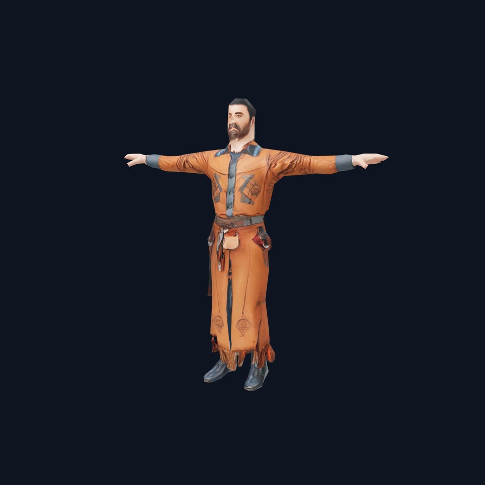 Vintage Cowboy Outfit model pack